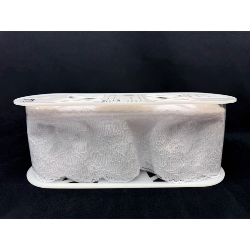 Simplicity Lace Trim Spool Delicate Wedding Dress Trim Ribbon 3 7/8" x 12 Yards